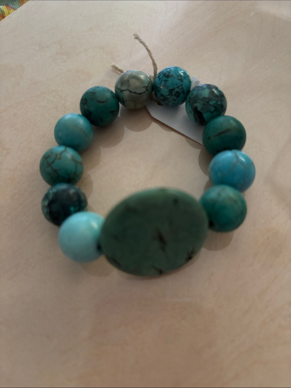 Turquoise Stone Stretch Bracelet - Women Jewelry